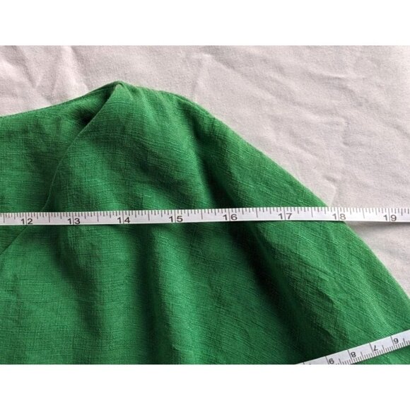 KD. BEAUTIFUL Shamrock Green Linen Blend Belt Tunic Dolman St. Patrick's Sz 3XL - Picture 5 of 8